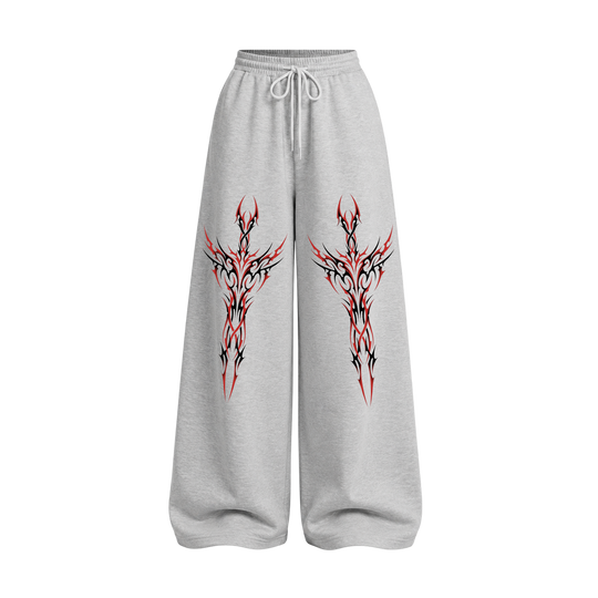 Voyd Tribal Beast Sweatpants Light Gray