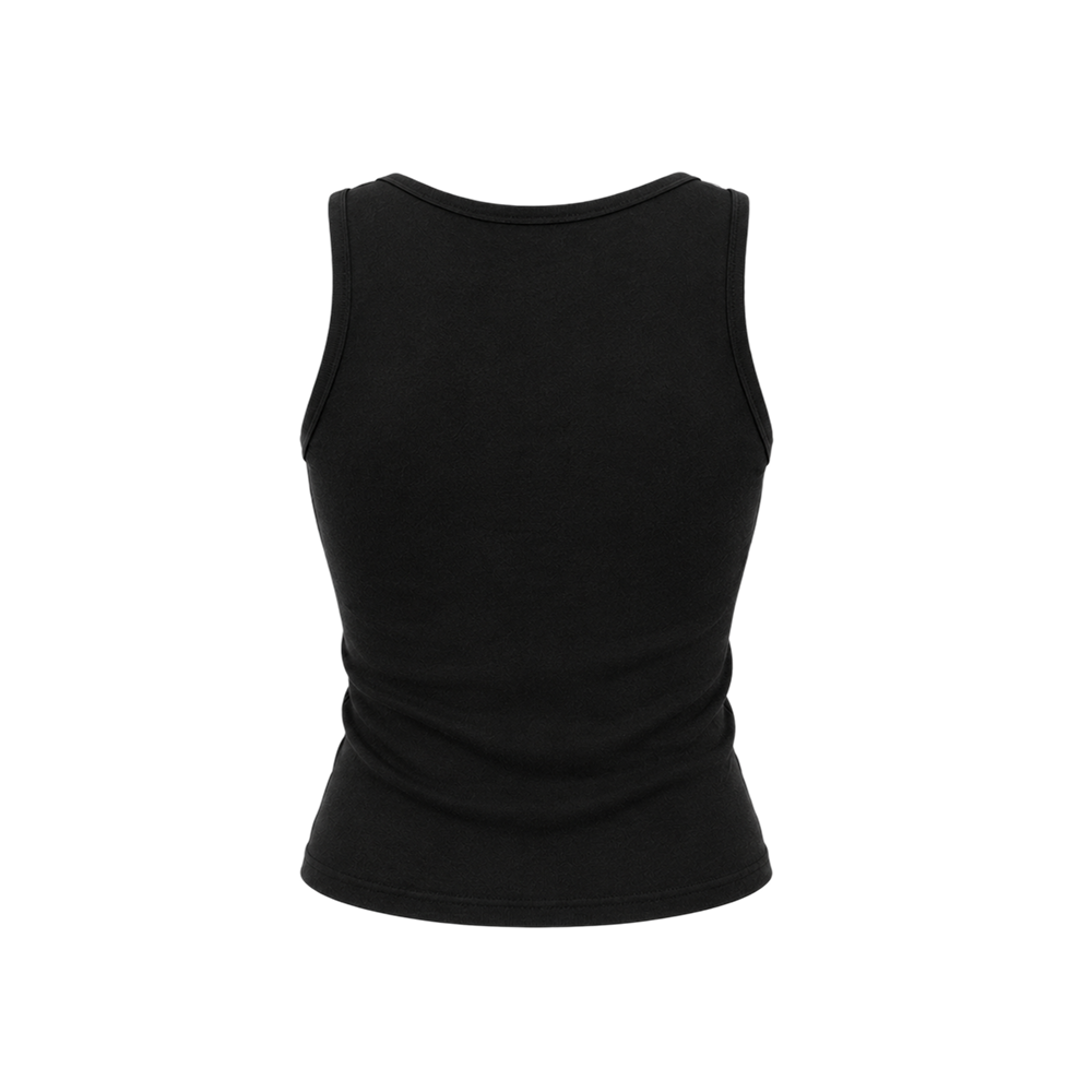 Voyd black grommet tank top