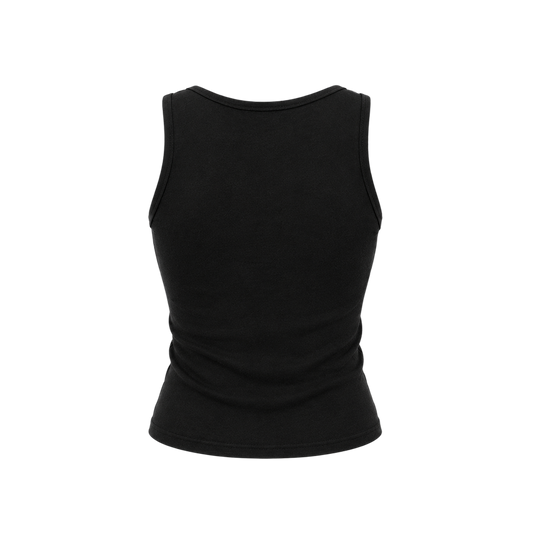Voyd black grommet tank top