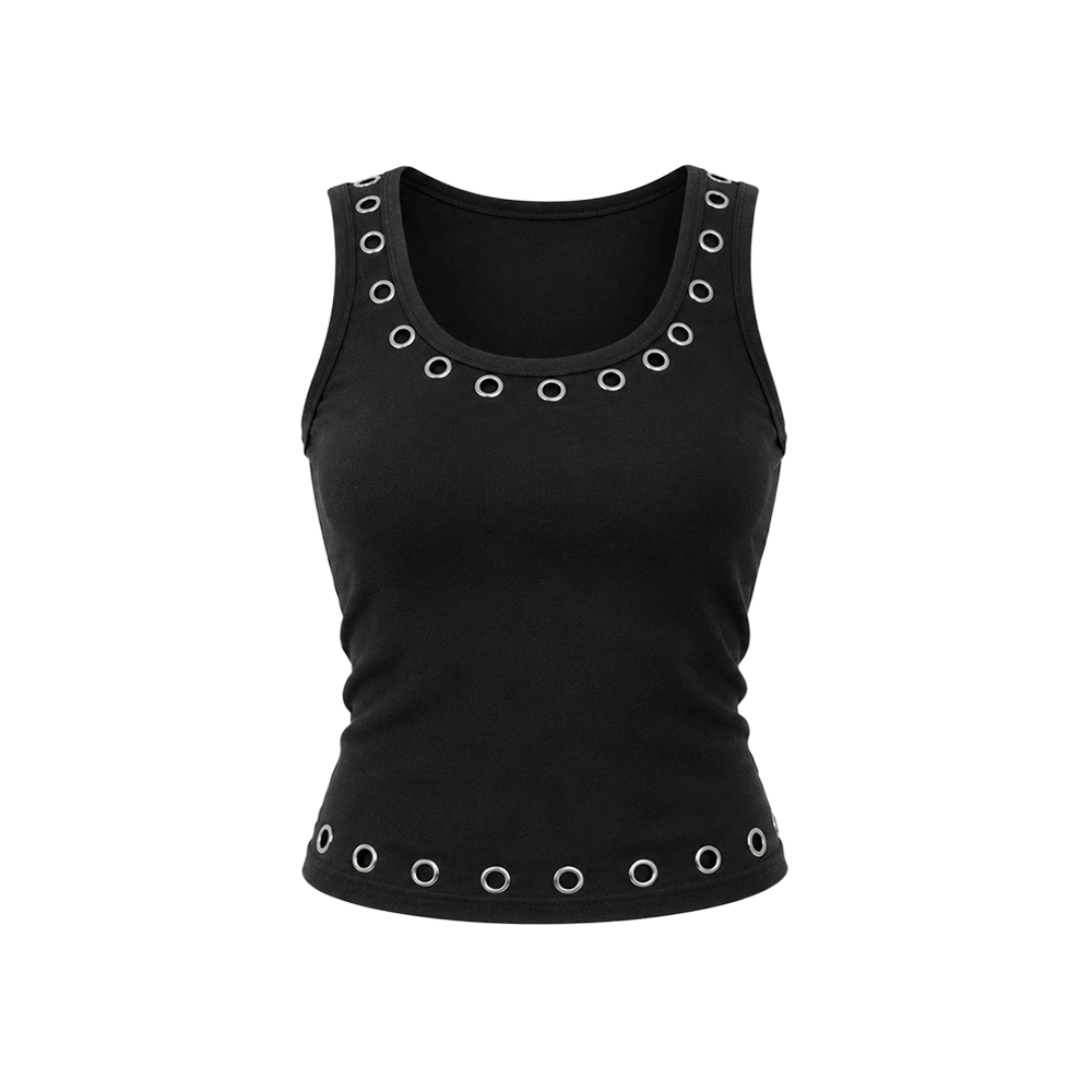 Voyd black grommet tank top
