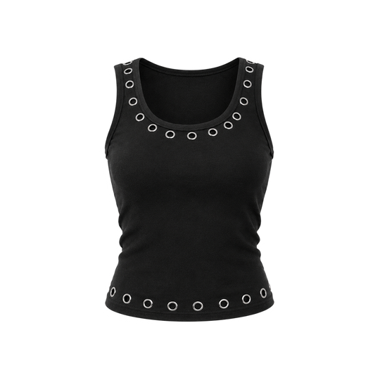 Voyd black grommet tank top