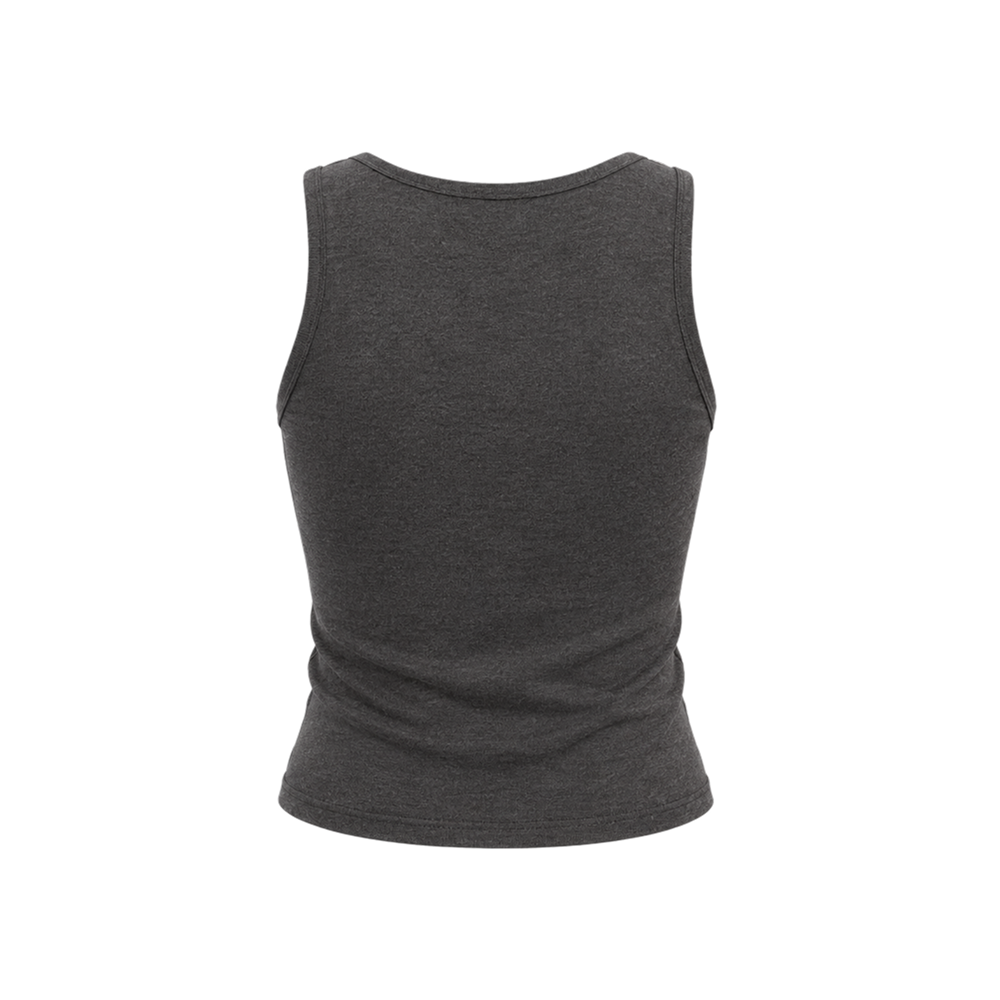 Voyd black studded sleeveless crop top.