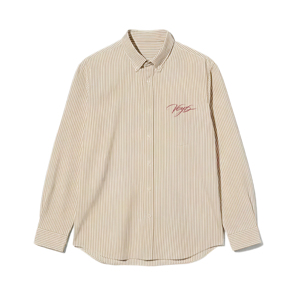Voyd it's a Beautiful Day Beige Stripe Shirt
