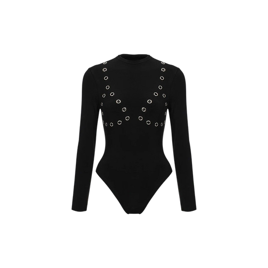 Voyd long-sleeve bodysuit Black.