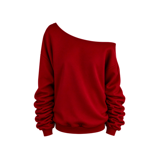 Voyd off-shoulder red top