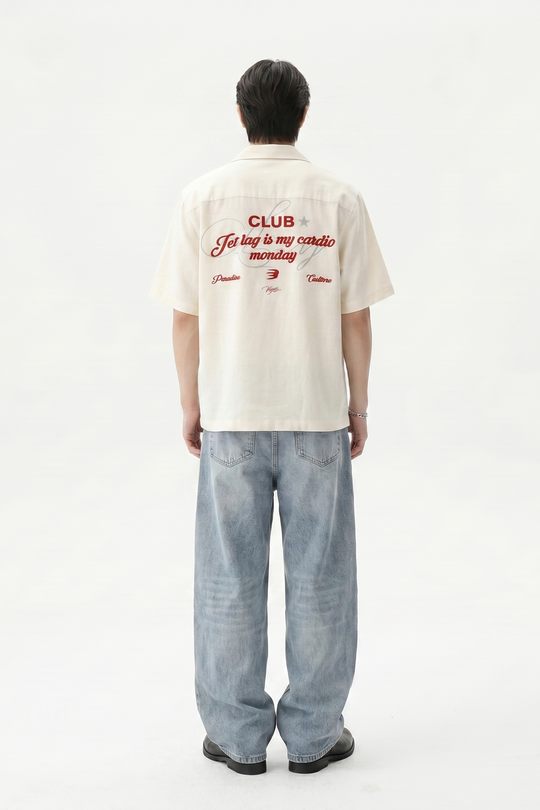 Void Voidwear White Bowling Shirt
