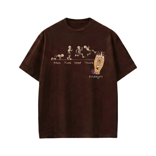 Voyd Skeleton Cheers Brown t-shirt