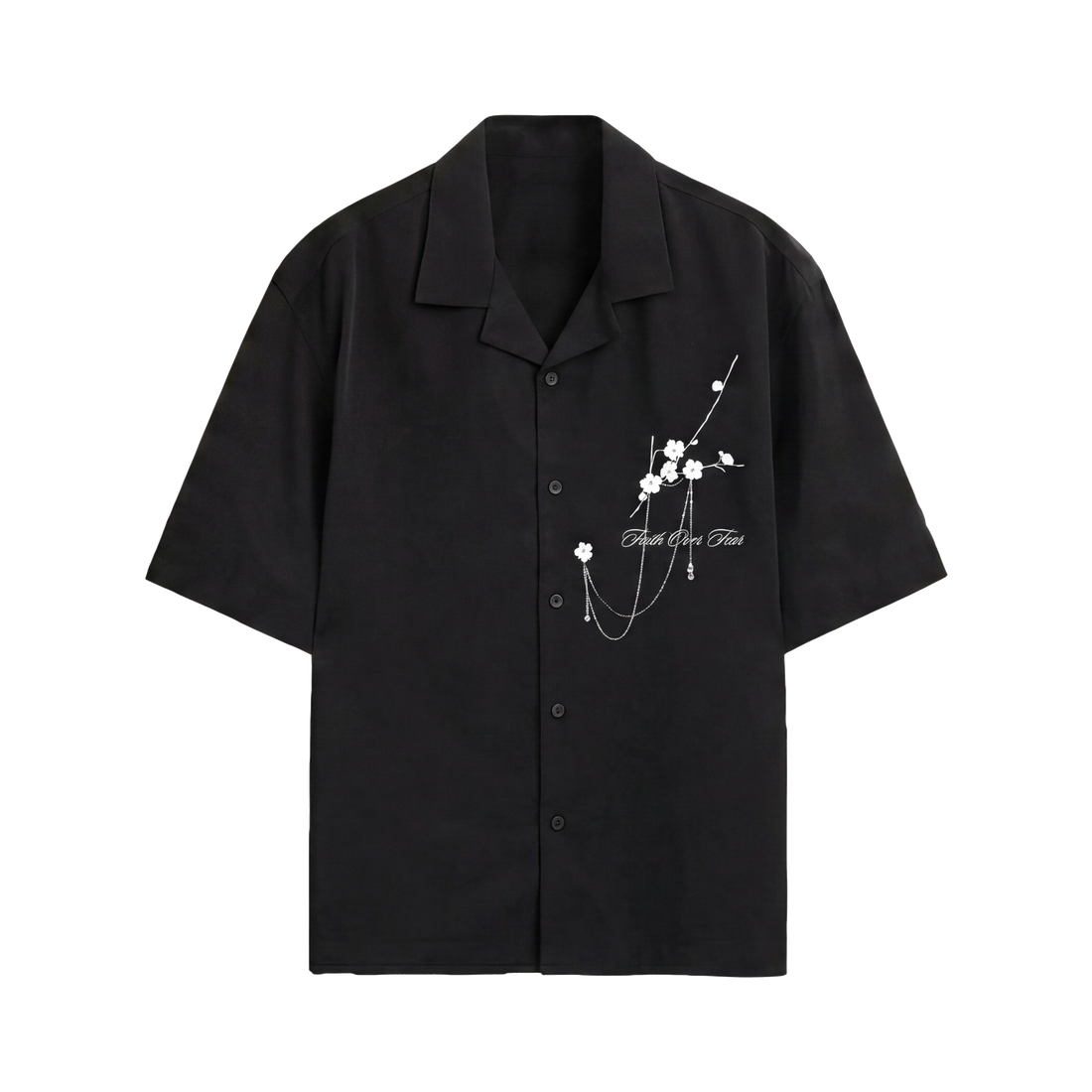 Void Bloom Club  Black Bowling Shirt