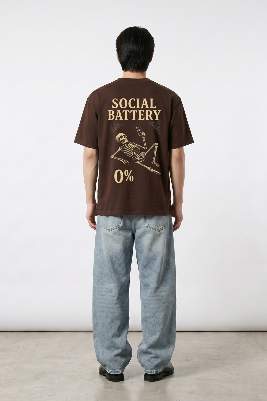 Voyd Social Battery Brown t-shirt