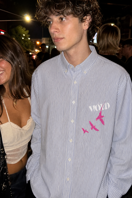 Voyd Hope In Motion Blue Stripe Shirt