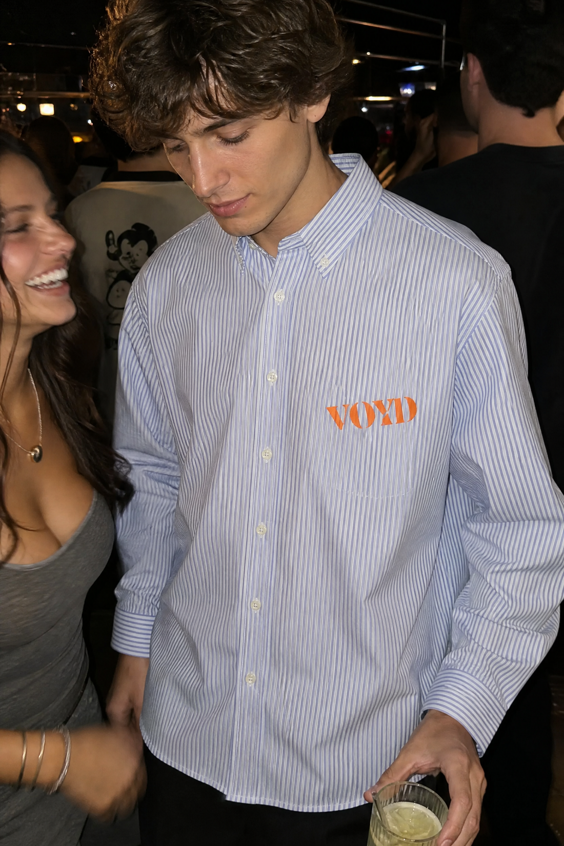 Voyd God's Got This Blue Stripe Shirt