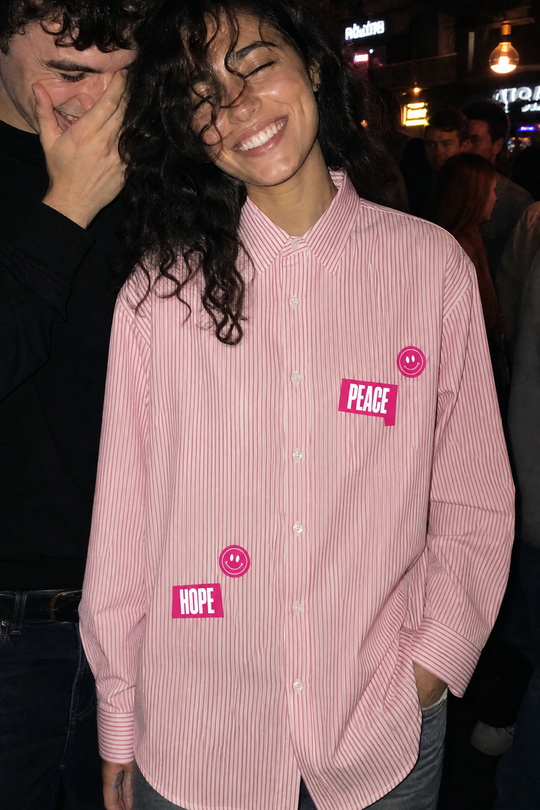 Voyd Dream Plan Pink Stripe Shirt