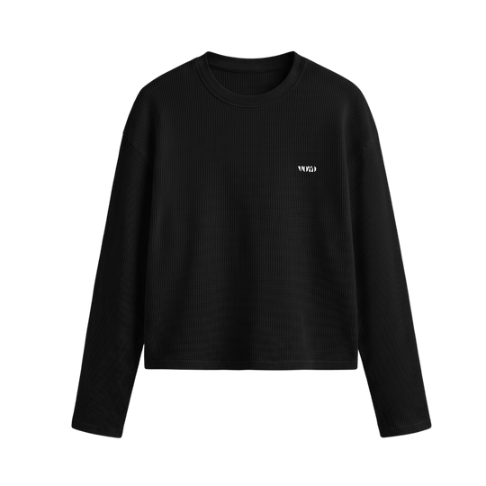 Voyd Stellar Energy Oversized Waffle T-shirt Black