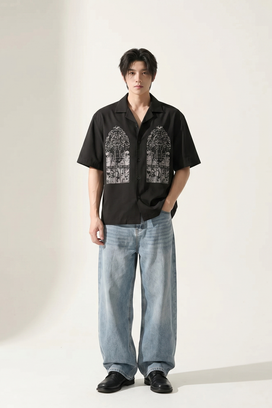 Void Silent Riot Black Bowling Shirt
