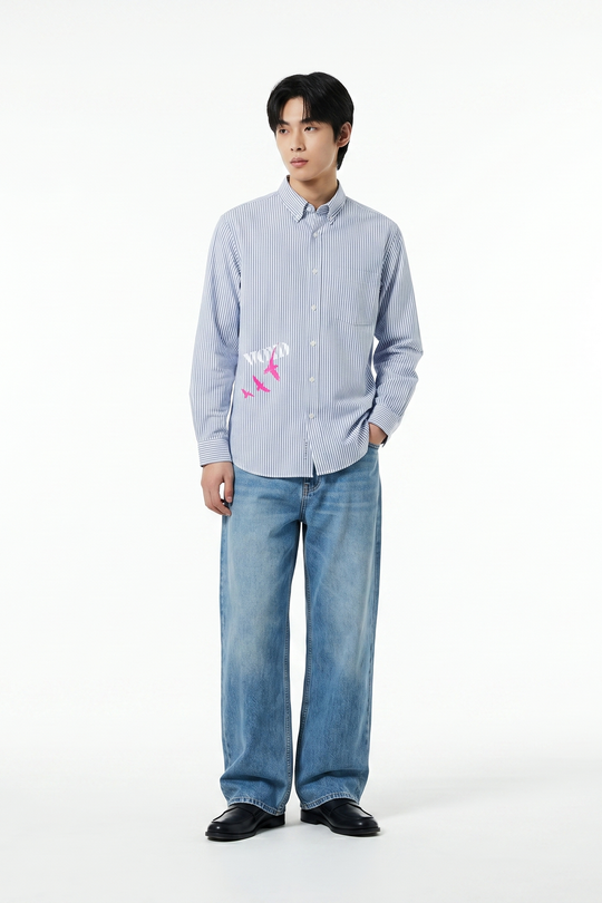 Voyd Holy Spirit Blue Stripe Shirt