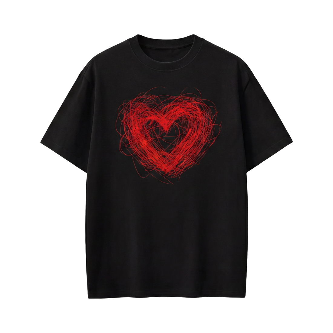Voyd Heart in Static Black T-shirt