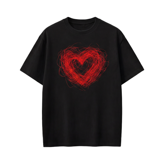 Voyd Heart in Static Black T-shirt