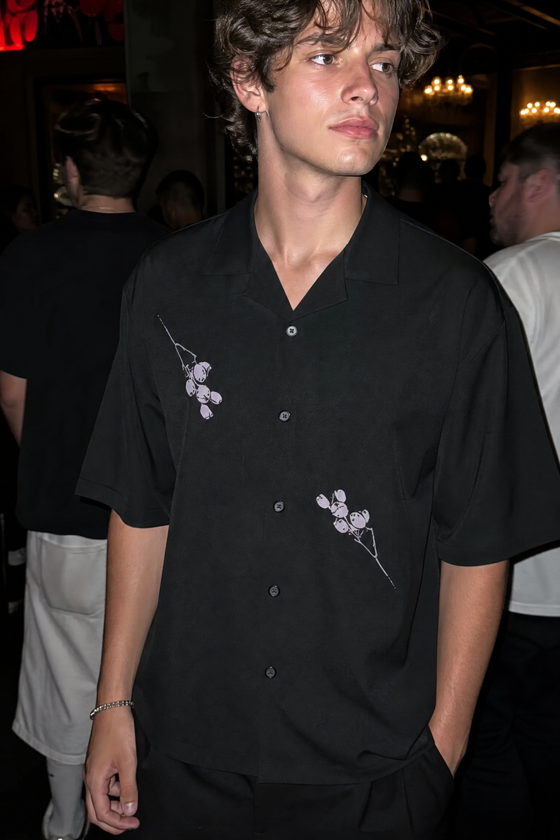 Void Obsidian Wings black Bowling Shirt