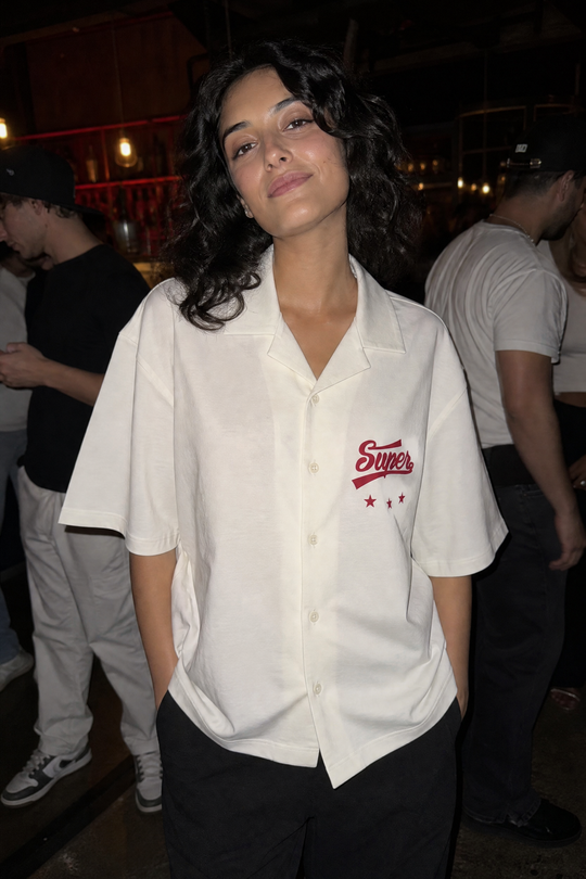 Void Supervoid White Bowling Shirt