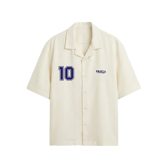 Voyd M10 Statement White Bowling Shirt