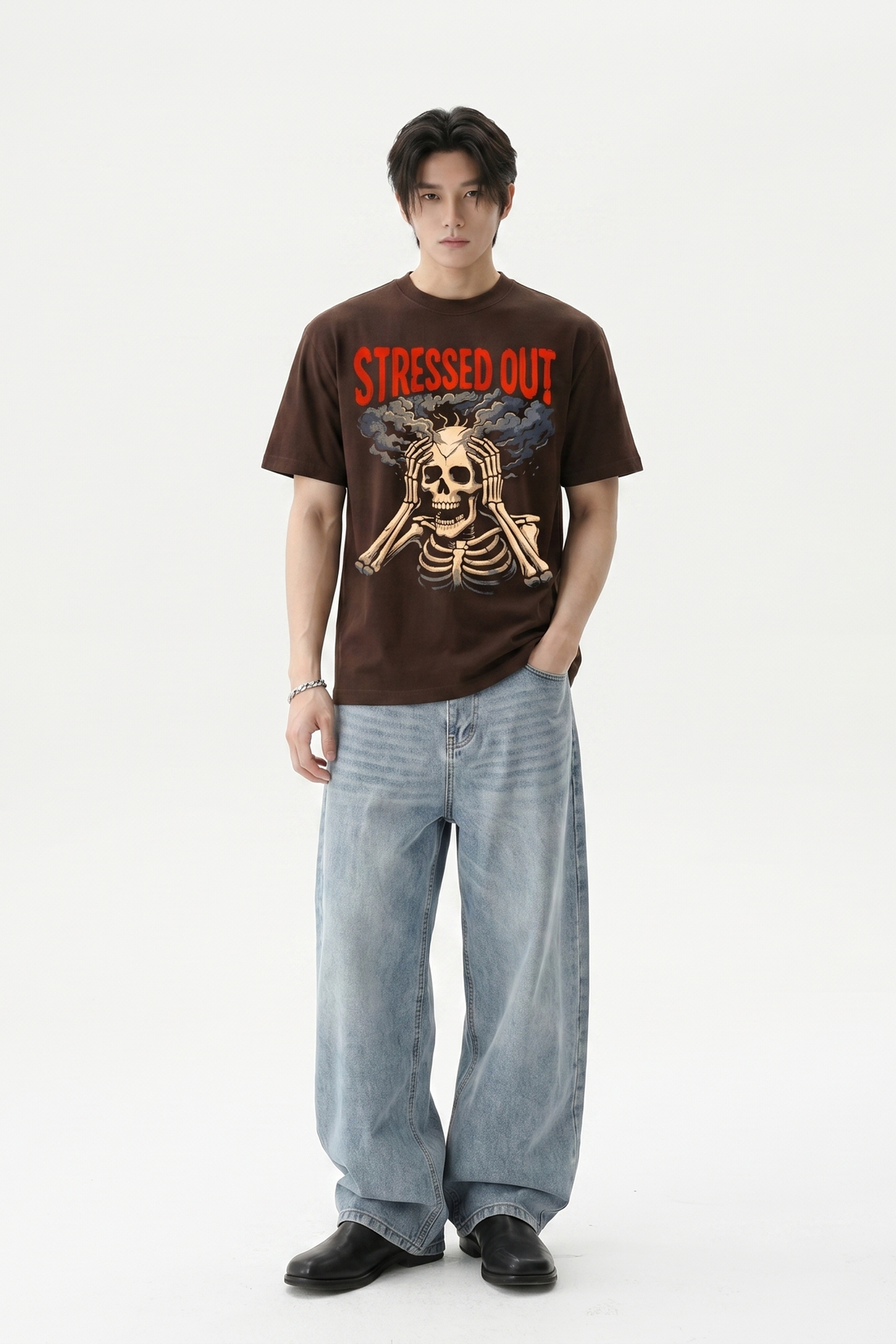 Voyd Stressed Out Brown T-shirt