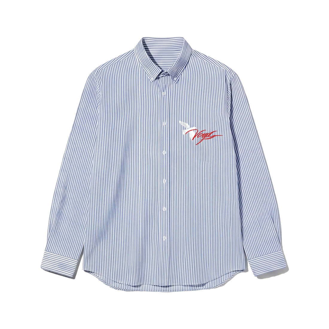 Voyd Love Laugh Blue Stripe Shirt