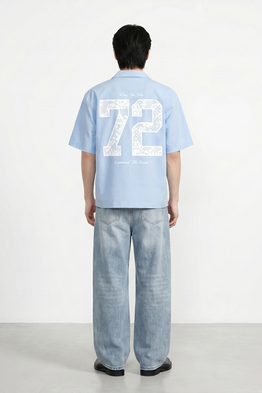 Void Rule 72 Ice Blue Bowling Shirt