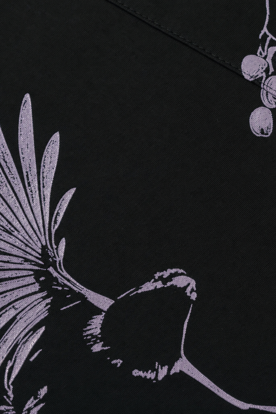 Void Obsidian Wings black Bowling Shirt