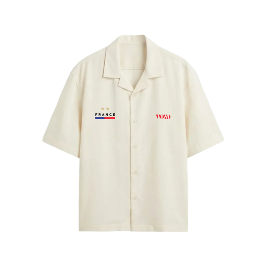 Voyd French Riviera Club White Bowling Shirt