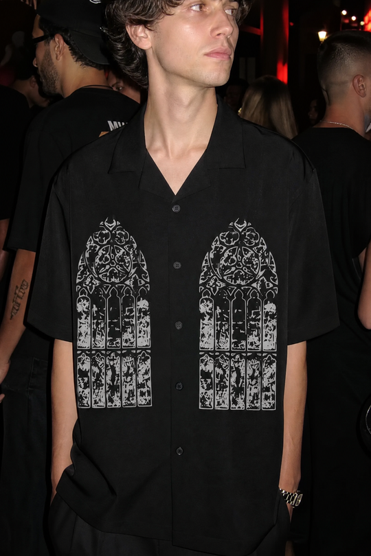 Void Silent Riot Black Bowling Shirt