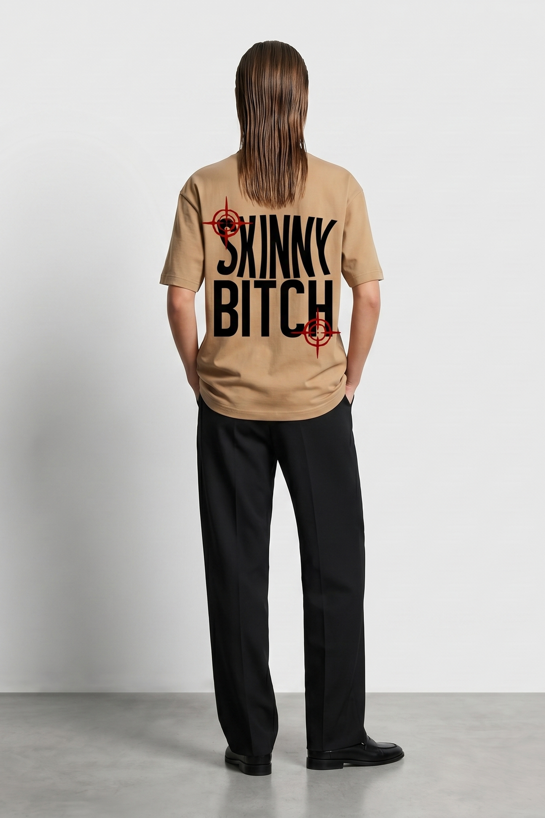 Voyd Skinny Bitch Beige T-shirt