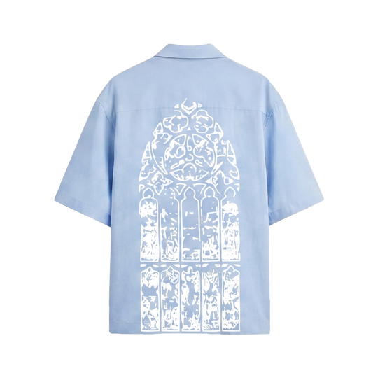 Void Silent Riot Ice Blue Bowling Shirt