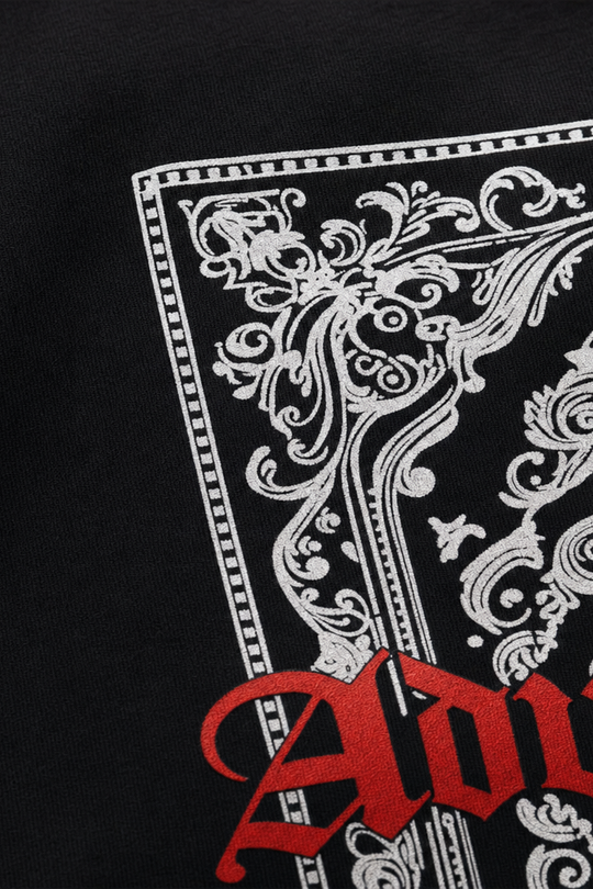 Void Ritual Print Black Bowling Shirt