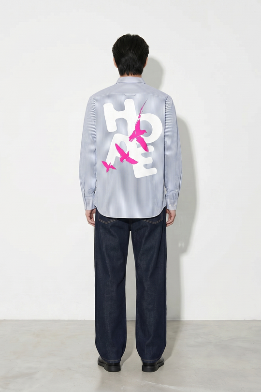 Voyd Hope In Motion Blue Stripe Shirt