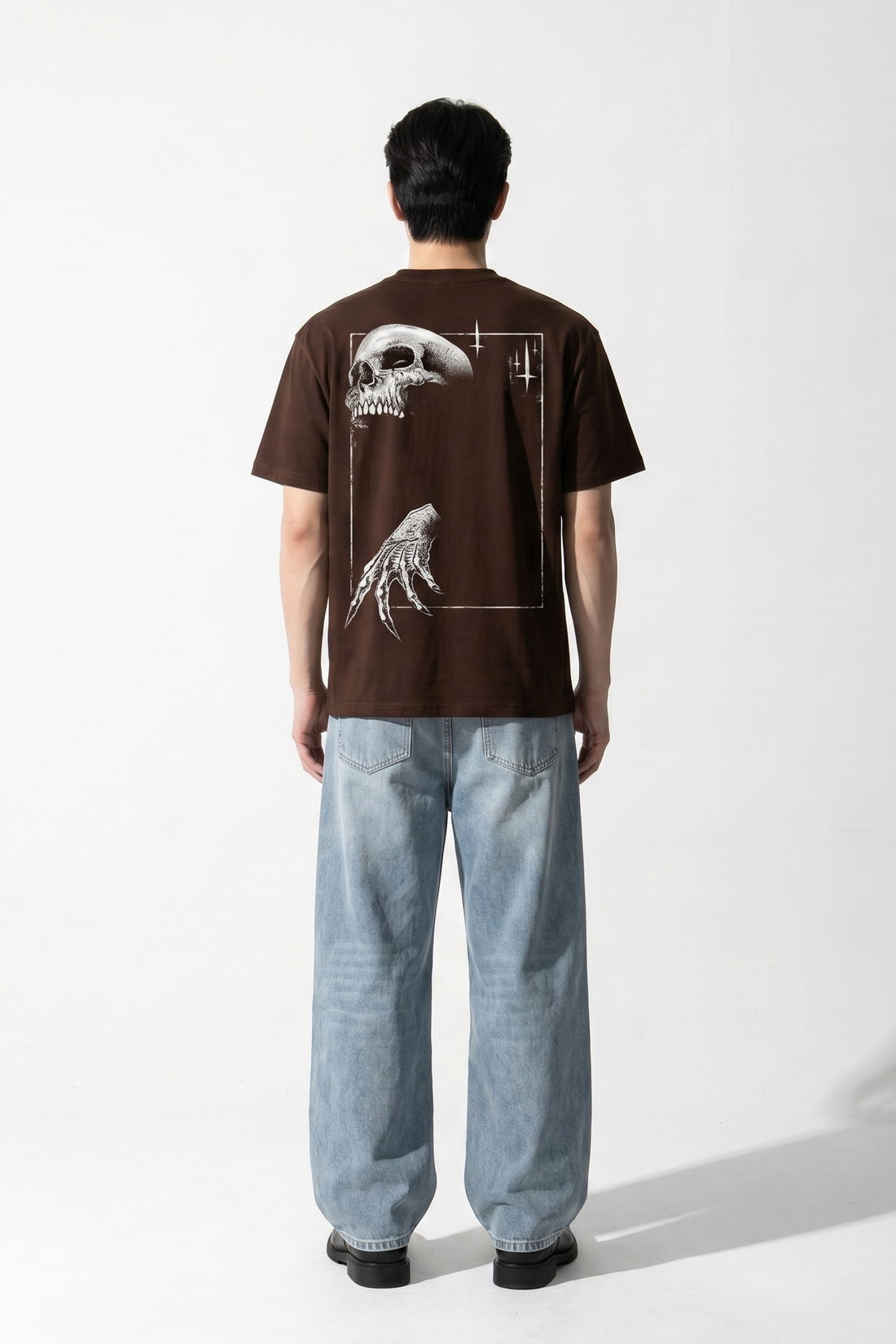 Voyd Skull Syndicate Brown T-shirt