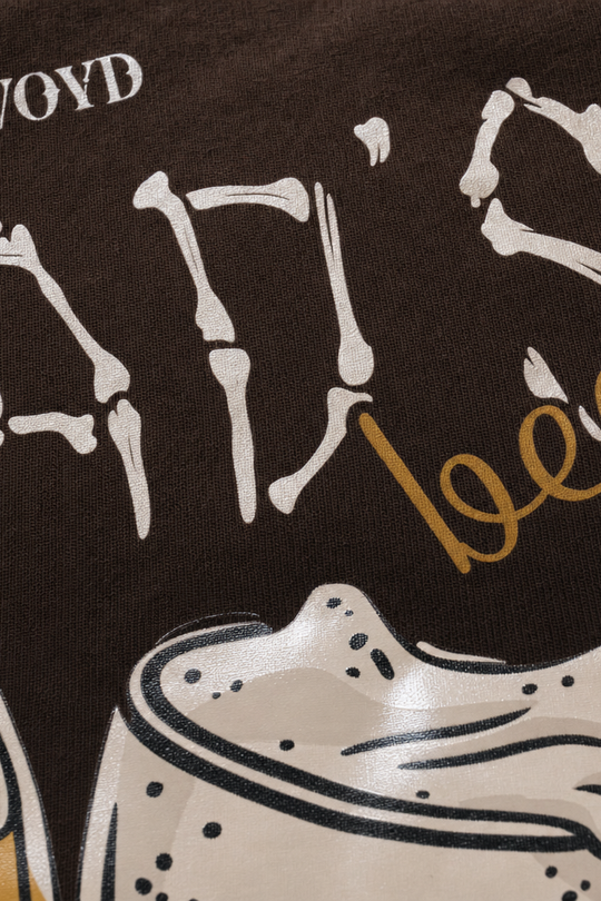 Voyd Dead But Vibing Brown t-shirt