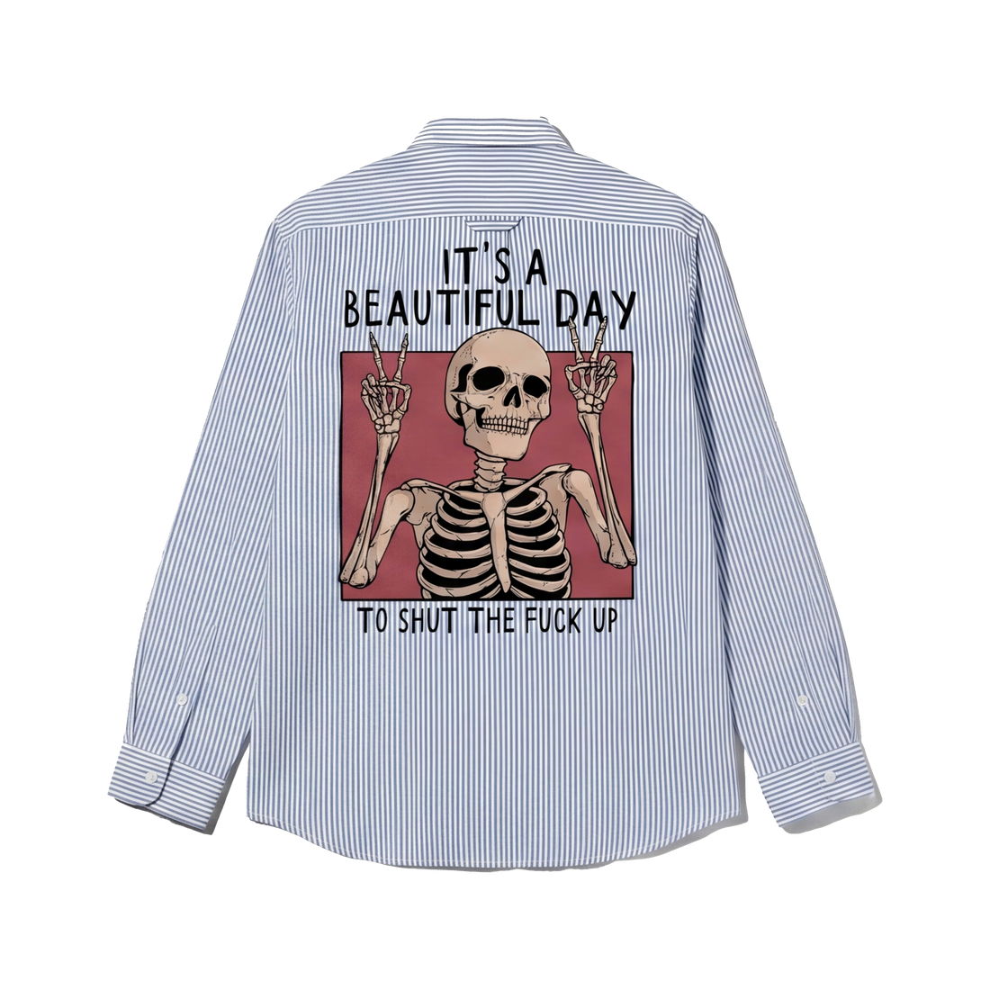 Voyd it's a Beautiful Day Blue Stripe Shirt