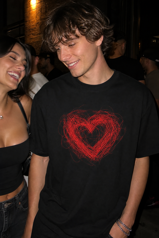 Voyd Heart in Static Black T-shirt
