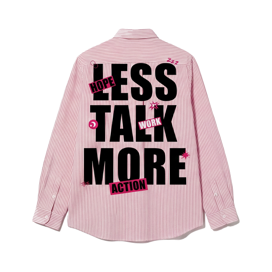Voyd Less Talk Pink Stripe Shirt