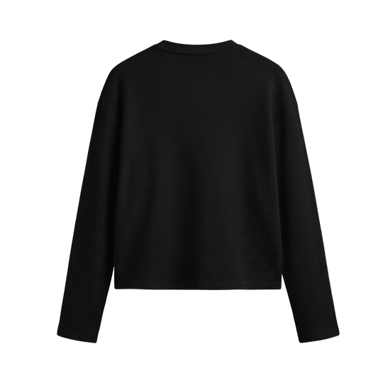 Voyd Hidden Focus Oversized Waffle T-shirt Black