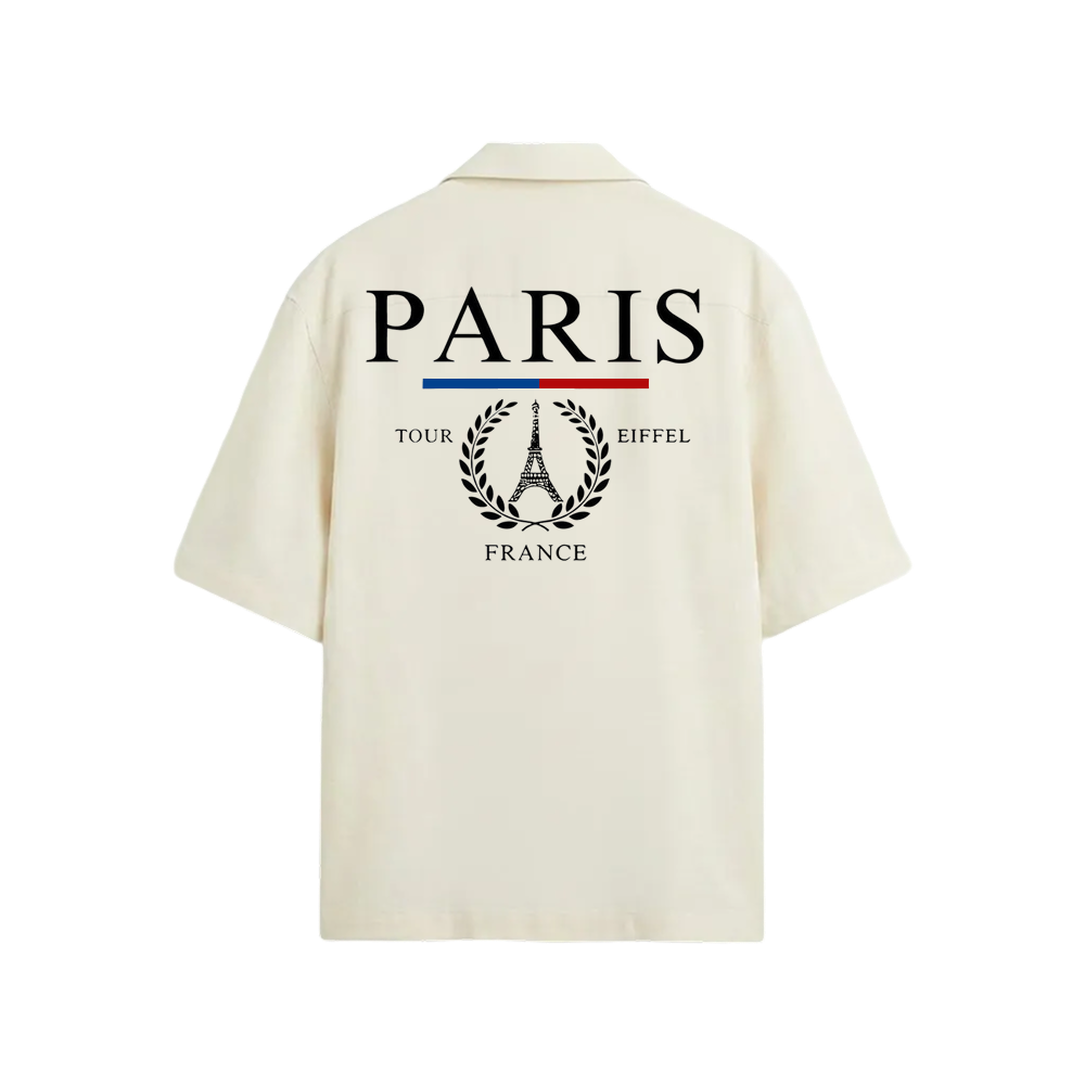 Voyd French Riviera Club White Bowling Shirt