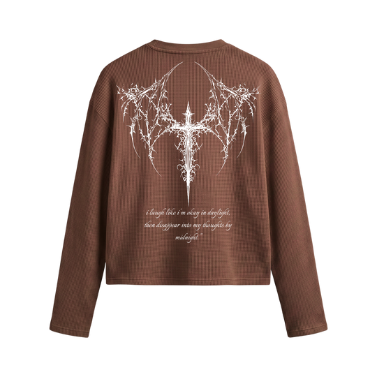 Voyd Stellar Energy Brown Waffle T-shirt