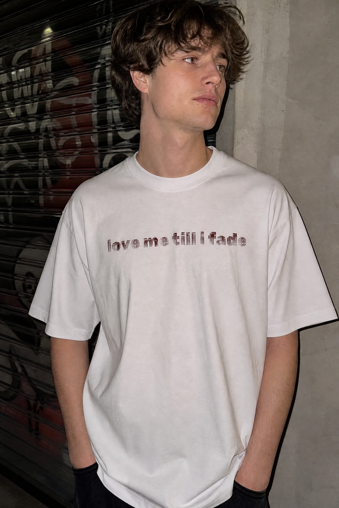 LOVE ME TILL I FADE VOYD WHITE T-SHIRT