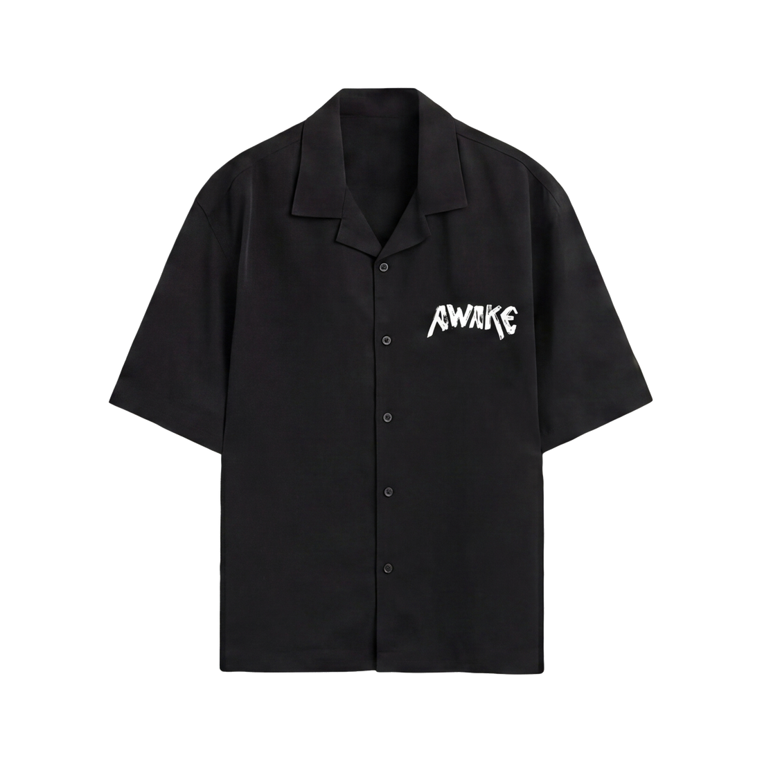 Void The Awake Pattern Black Bowling Shirt