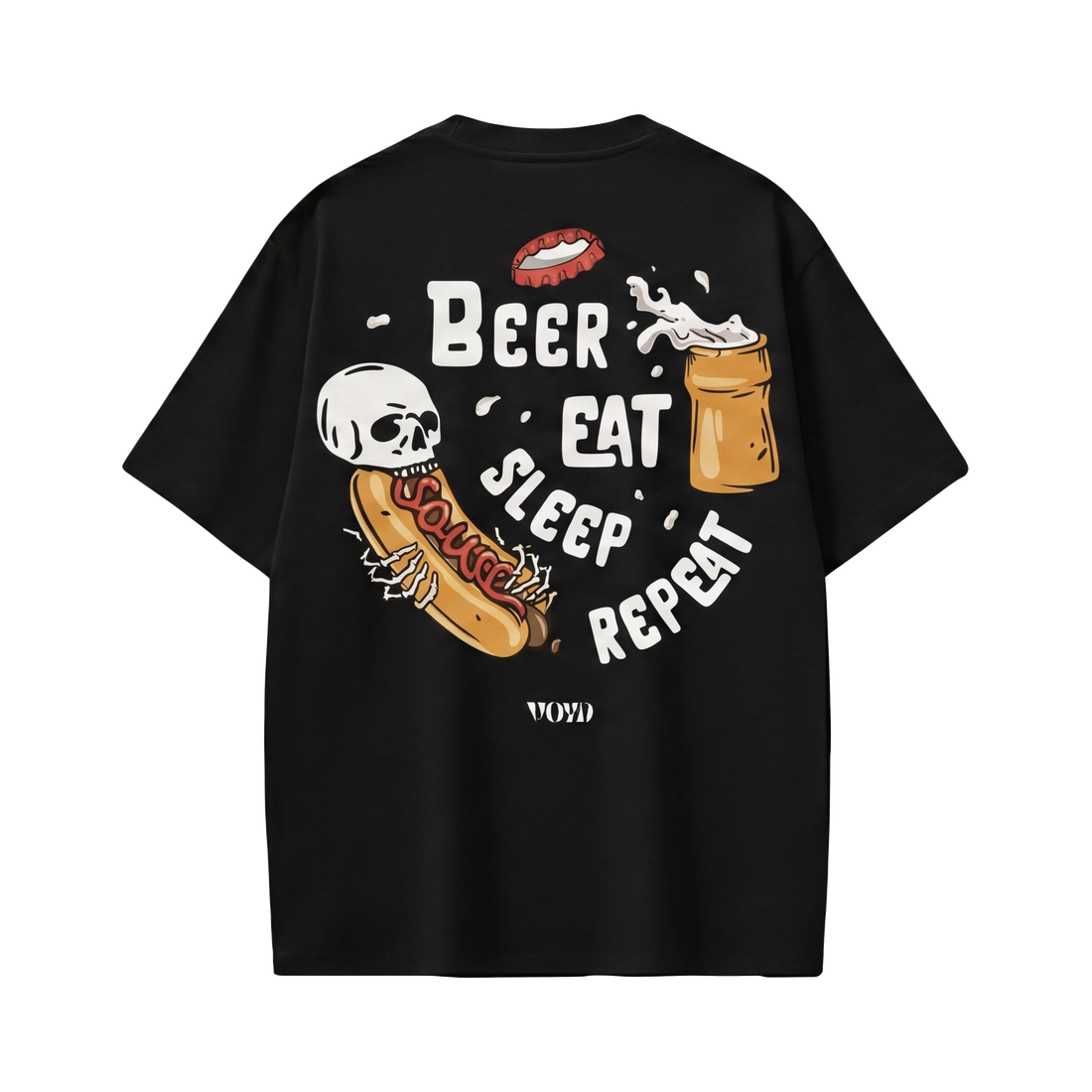 Voyd Bare Bones Mood Black t-shirt