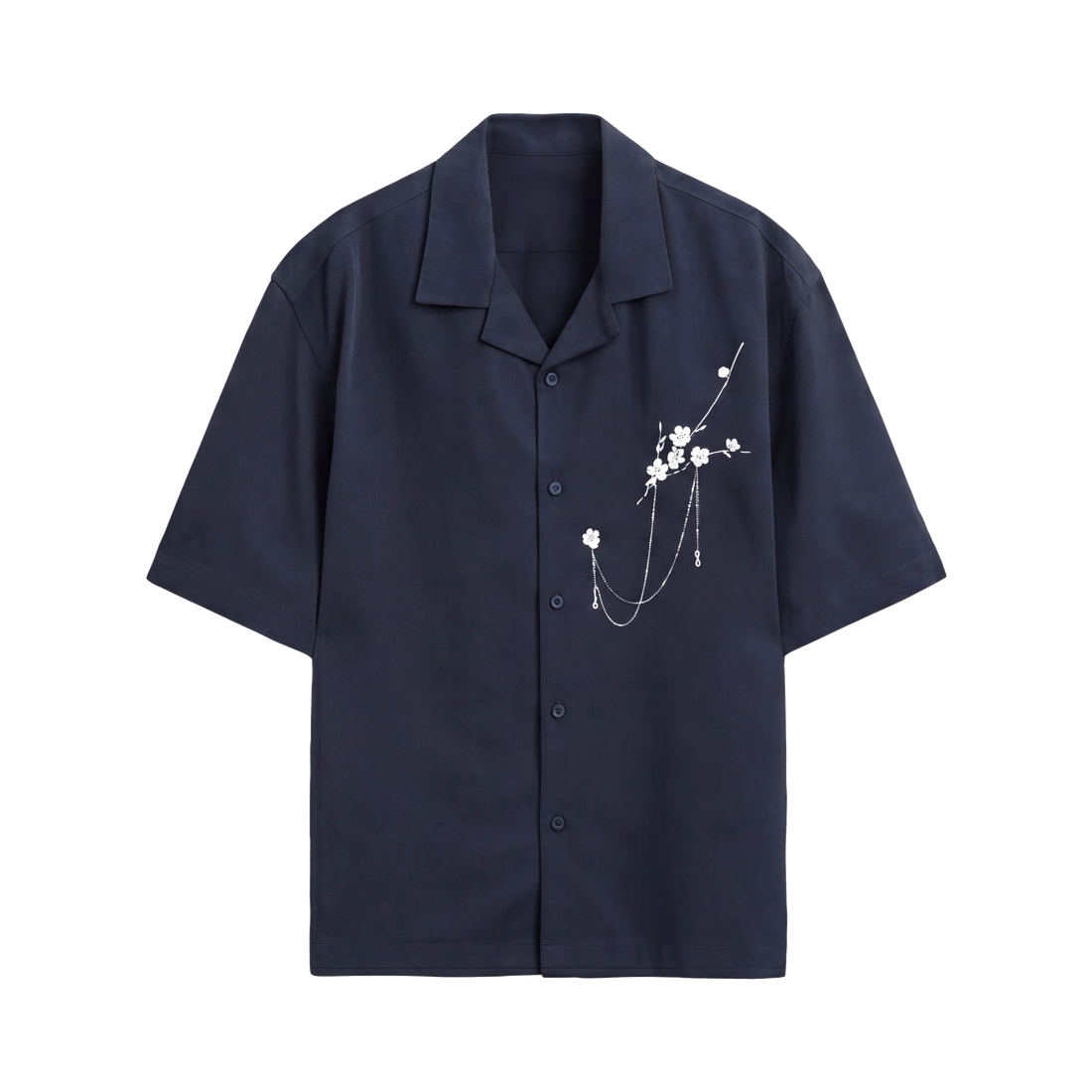 Void Bloom Club Blue Bowling Shirt