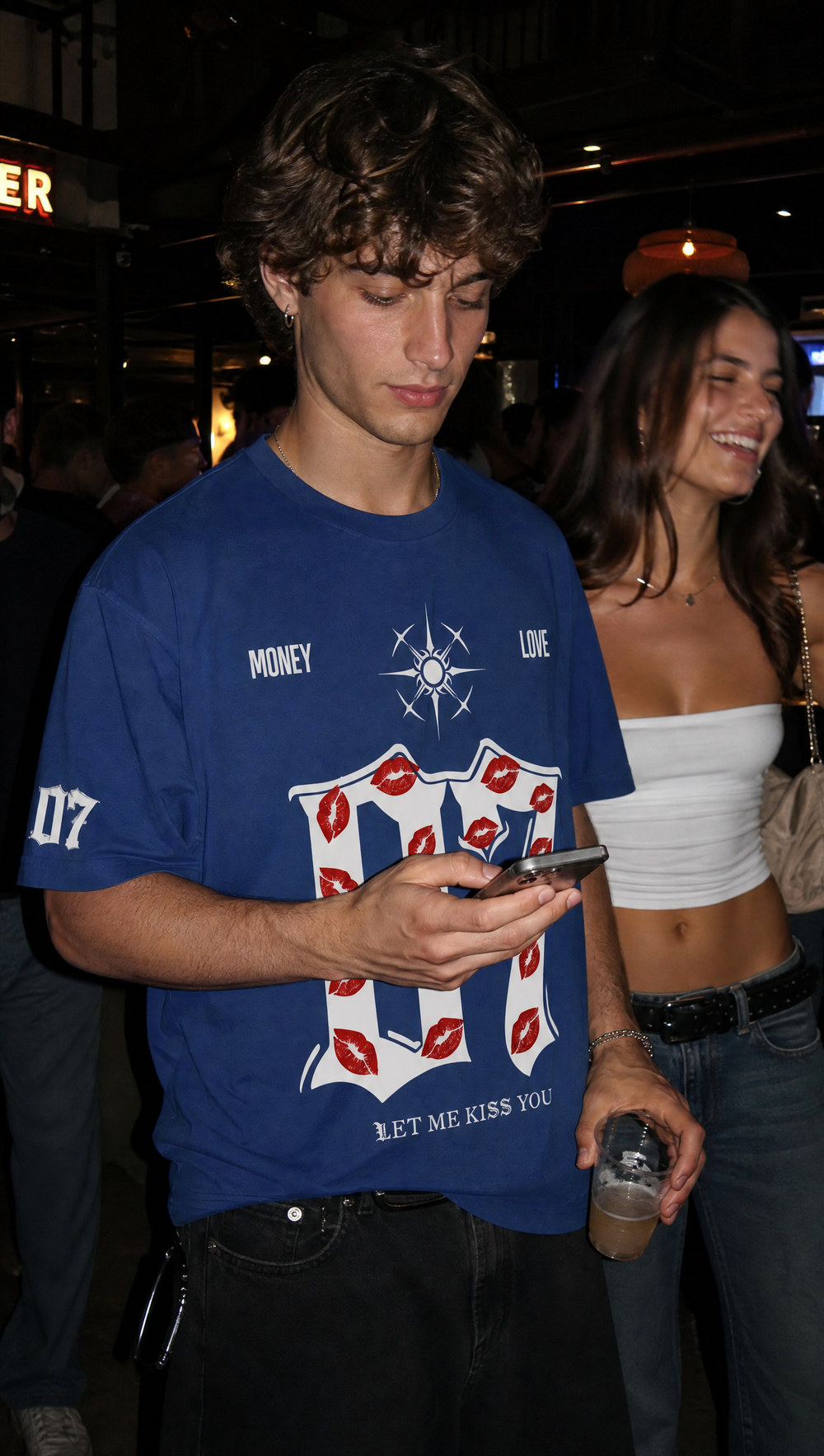 Voyd Lovers in Noir Blue T-shirt