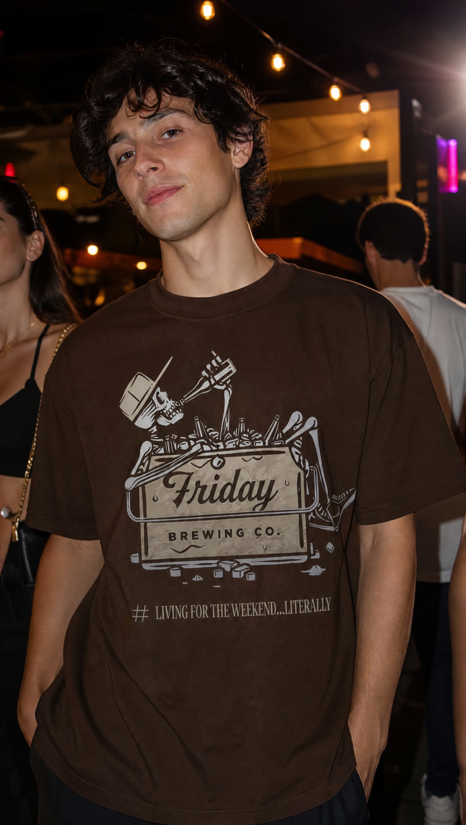 Voyd For The Weekend Brown t-shirt