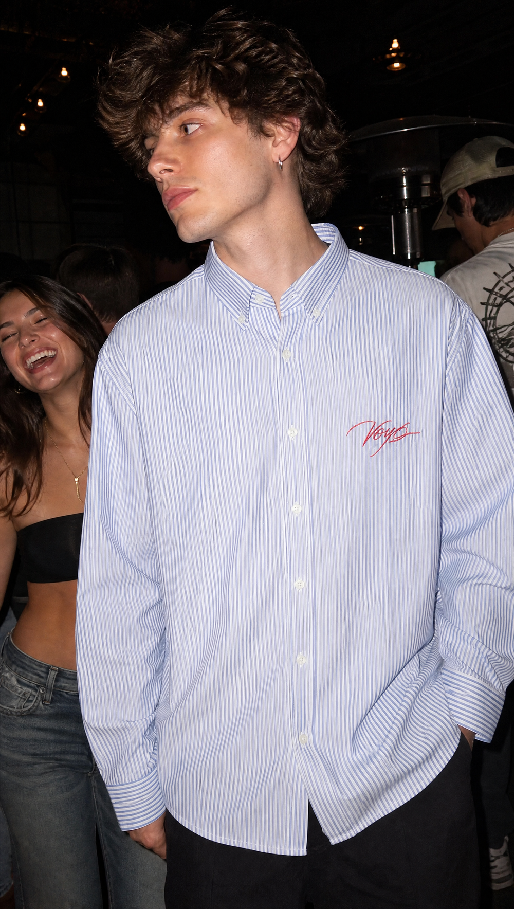 Voyd it's a Beautiful Day Blue Stripe Shirt