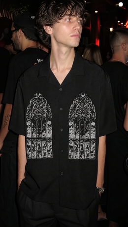 Void Silent Riot Black Bowling Shirt